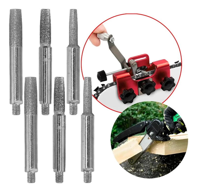 SET DE 6 LIMAS DIAMANTADAS PARA MOTOSIERRA - 1
