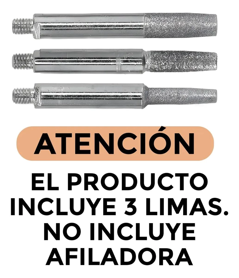 SET DE 6 LIMAS DIAMANTADAS PARA MOTOSIERRA - 6