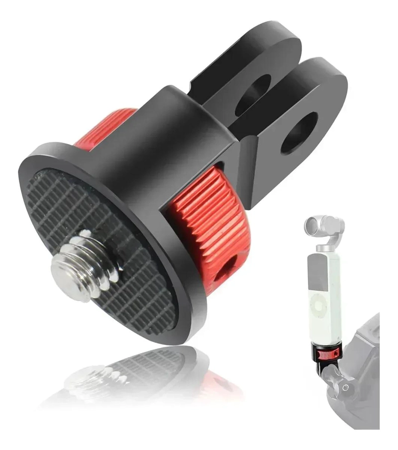 ADAPTADOR GIRATORIO 1/4 PARA CAMARAS DEPORTIVAS Y TRIPODES - 7