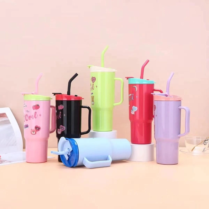 VASO DE PLASTICO ESTE TICO CON ASA Y PAJITA 1200 ML - 2