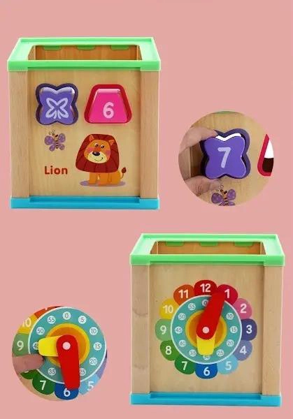CUBO PUZZLE DIDACTICO DE MADERA PARA NIÑOS - 3