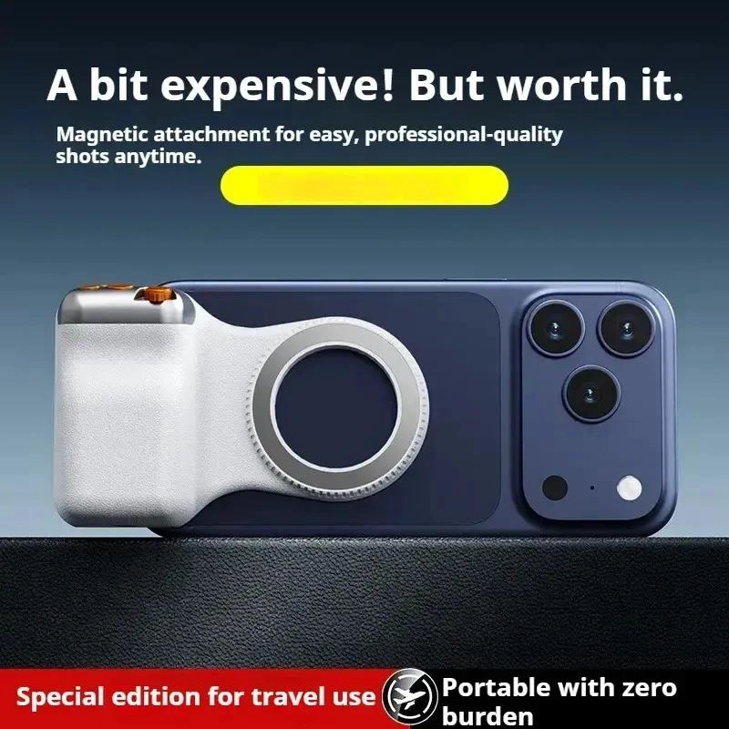 EMPUÑADURA MAGNE TICA PARA CELULAR Y CAMARA EN COLOR BLANCO - 1