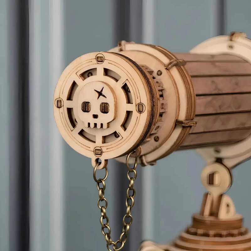 ROMPECABEZAS 3D DE MADERA TELESCOPIO CLASICO PARA MONTAR - 5