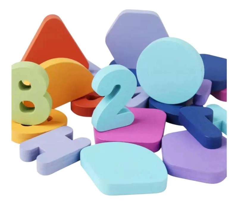 PUZZLE DIDACTICO DE MADERA PARA APRENDER NUMEROS Y FORMAS - 7