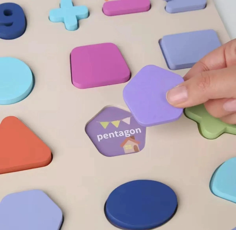 PUZZLE DIDACTICO DE MADERA PARA APRENDER NUMEROS Y FORMAS - 8