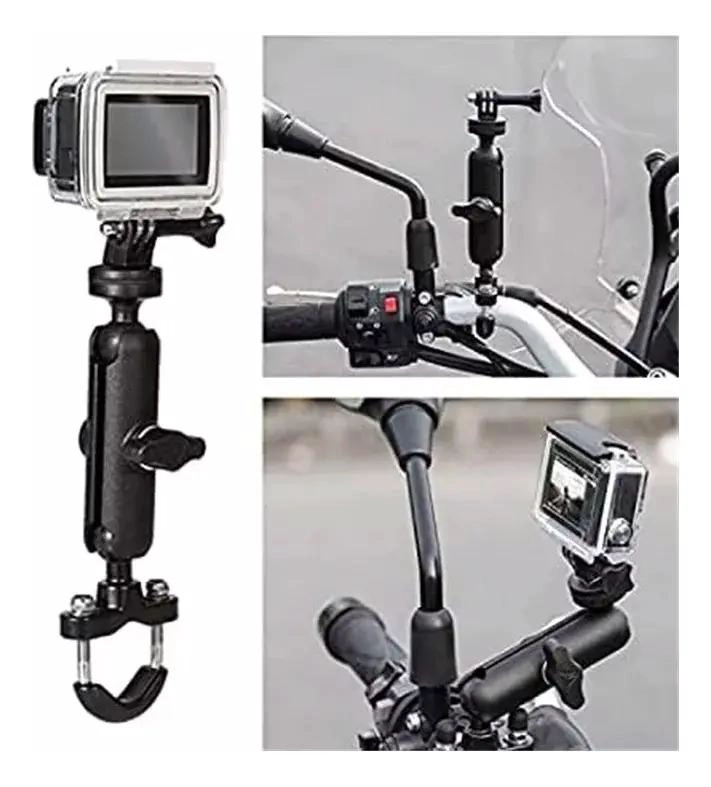 SOPORTE PARA CAMARA DE ACCION EN MANILLAR DE MOTOCICLETA - 2