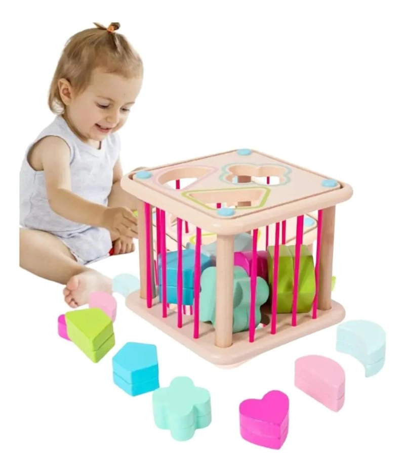 CUBO SENSORIAL INTERACTIVO DE MADERA PARA NIÑOS - 2