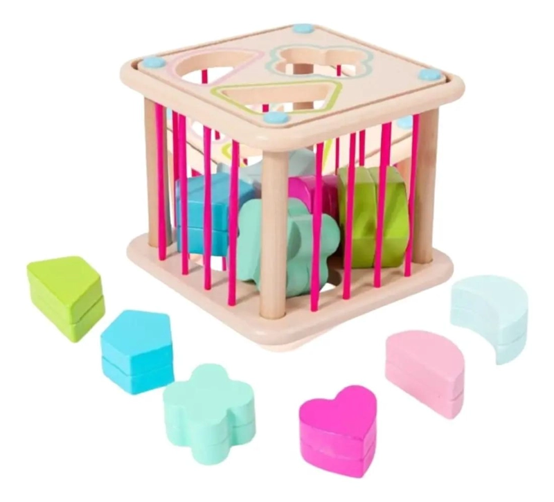 CUBO SENSORIAL INTERACTIVO DE MADERA PARA NIÑOS - 3