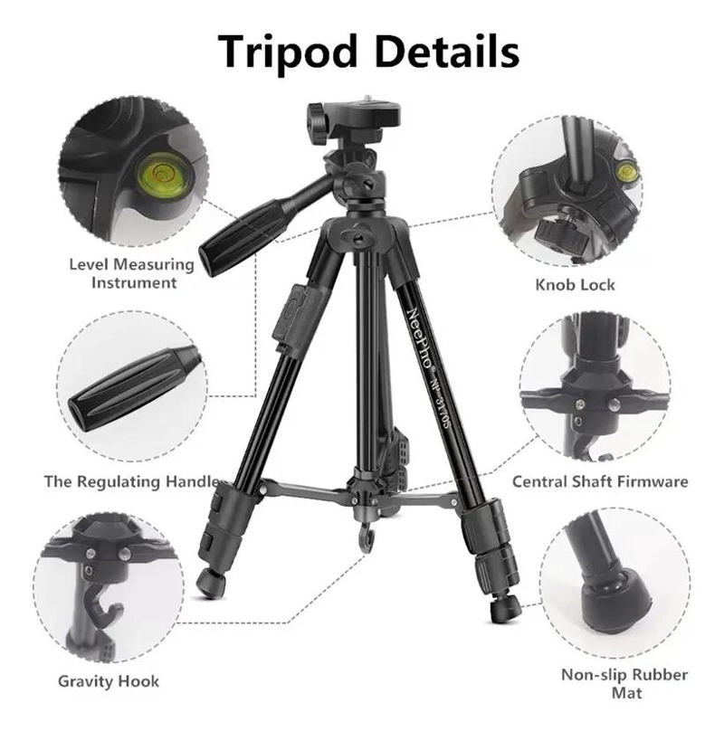 TRIPODE PROFESIONAL AJUSTABLE PARA VIDEO Y STREAMING - 2
