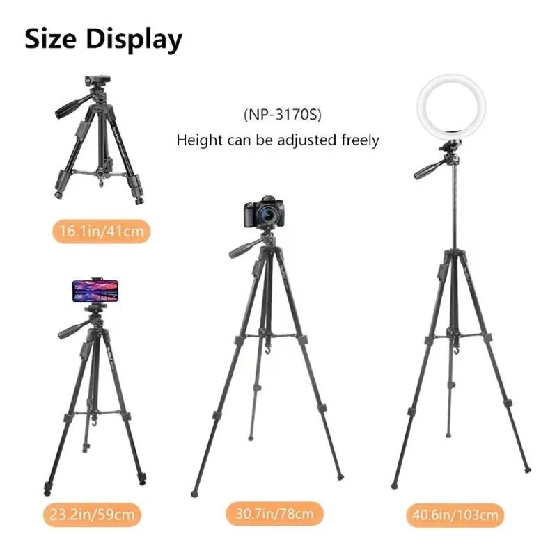 TRIPODE PROFESIONAL AJUSTABLE PARA VIDEO Y STREAMING - 3