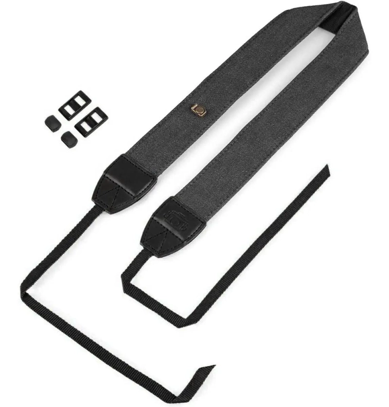 CORREA DE HOMBRO GRIS PARA CAMARA FOTOGRAFICA AJUSTABLE - 1