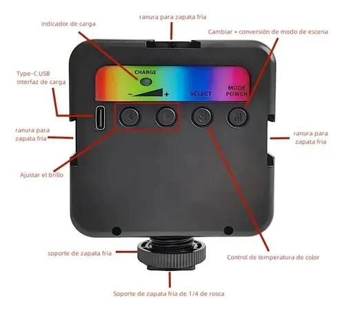 ILUMINACION LED RGB PORTATIL PARA FOTOGRAFIA Y VIDEO - 2