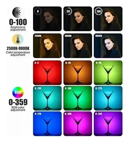 ILUMINACION LED RGB PORTATIL PARA FOTOGRAFIA Y VIDEO - 8