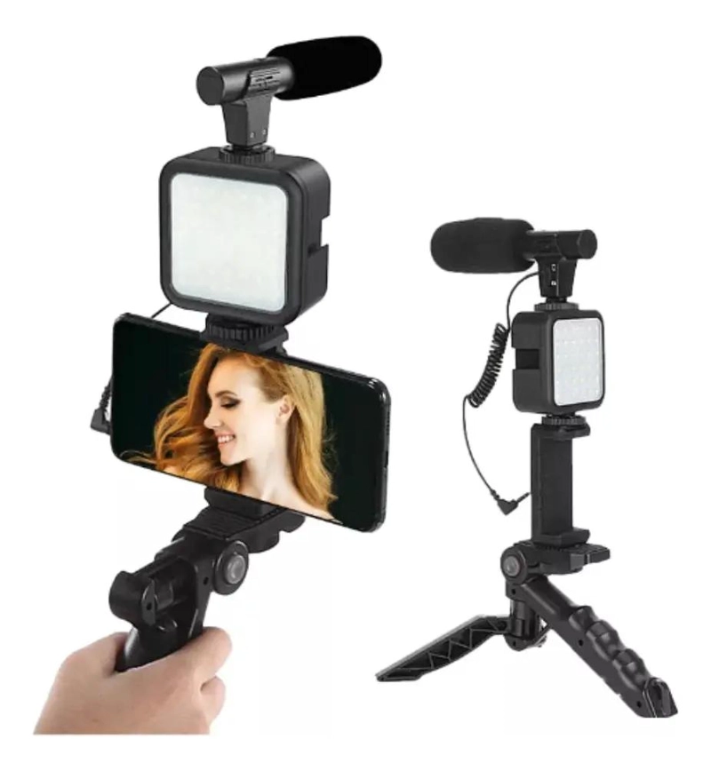 ESTABILIZADOR TRIPODE PARA VIDEO Y FOTOGRAFIA CON LUZ Y MICROFONO - 1