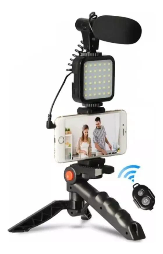 ESTABILIZADOR TRIPODE PARA VIDEO Y FOTOGRAFIA CON LUZ Y MICROFONO - 2