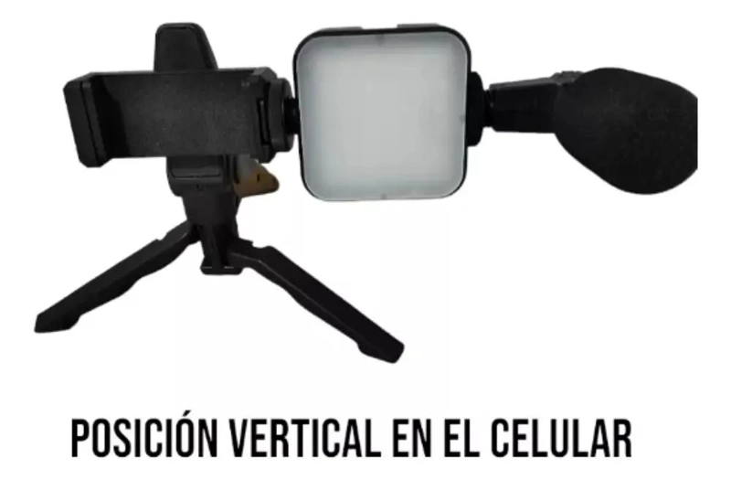 ESTABILIZADOR TRIPODE PARA VIDEO Y FOTOGRAFIA CON LUZ Y MICROFONO - 5