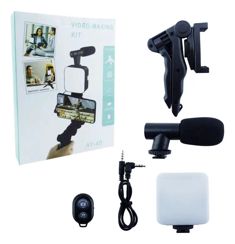 ESTABILIZADOR TRIPODE PARA VIDEO Y FOTOGRAFIA CON LUZ Y MICROFONO - 6