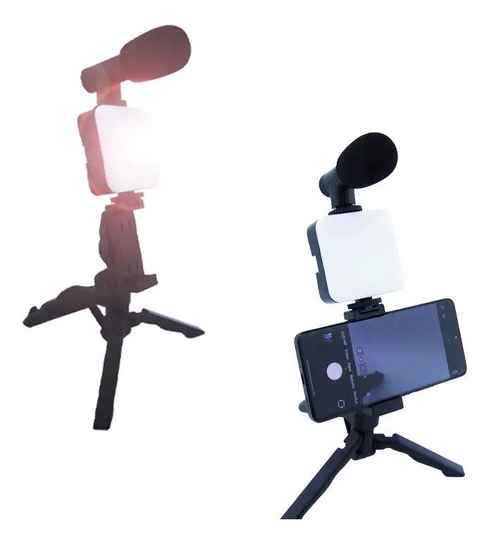 ESTABILIZADOR TRIPODE PARA VIDEO Y FOTOGRAFIA CON LUZ Y MICROFONO - 7