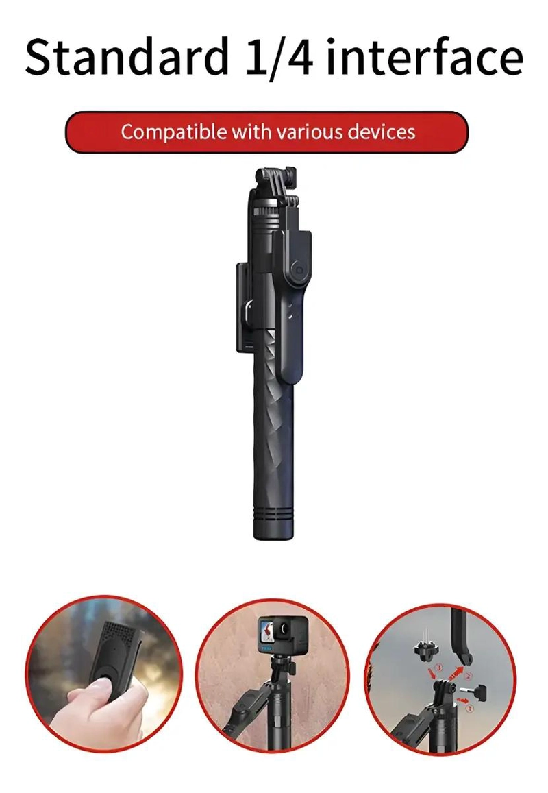 TRIPODE DE SELFIE EXTENSIBLE HASTA 1.70 METROS - 7