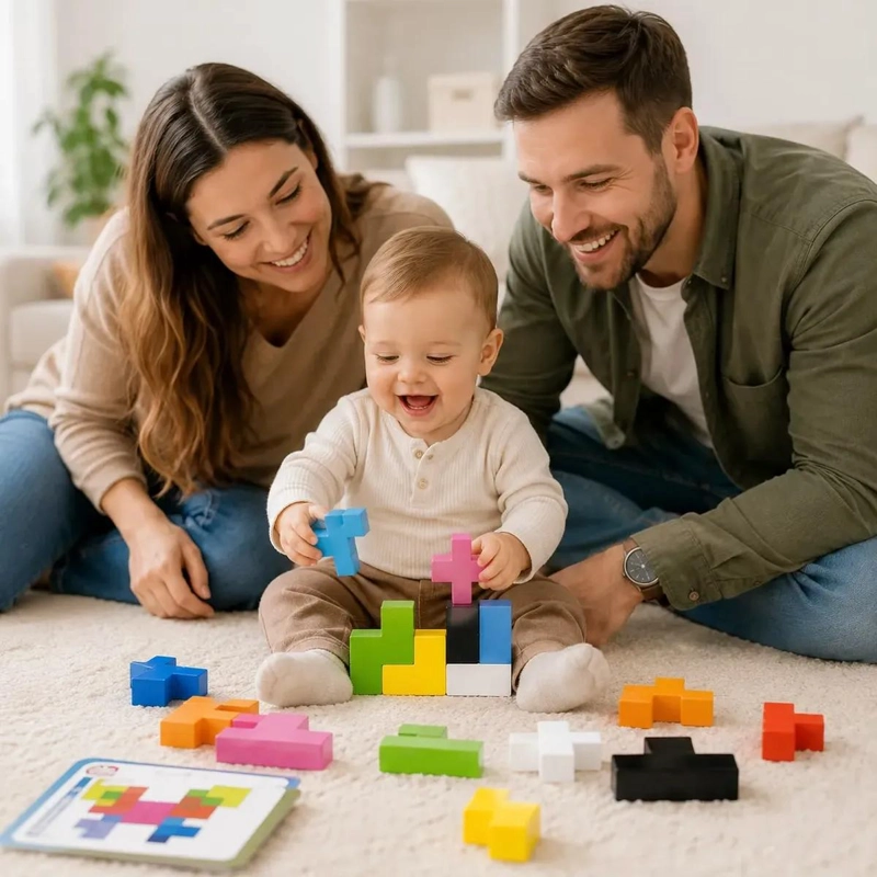 CUBOS ROMPECABEZAS 3D DE MADERA PARA NIÑOS - 4