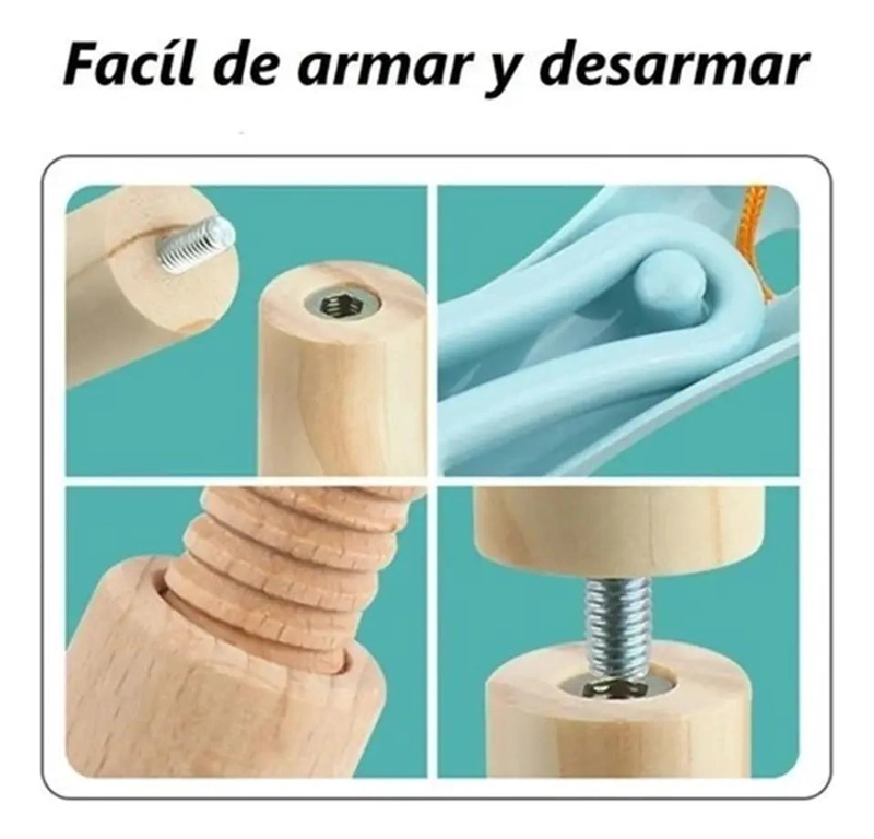 SET DE JUGUETES DE LIMPIEZA PARA NIÑOS CON ACCESORIOS DE MADERA - 6