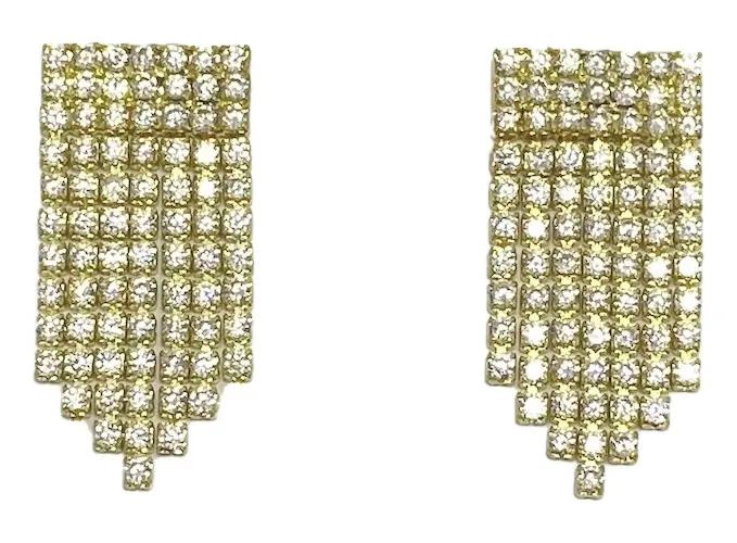 AROS ELEGANTES CON CIRCONES ENCHAPADOS EN ORO 18K - 1