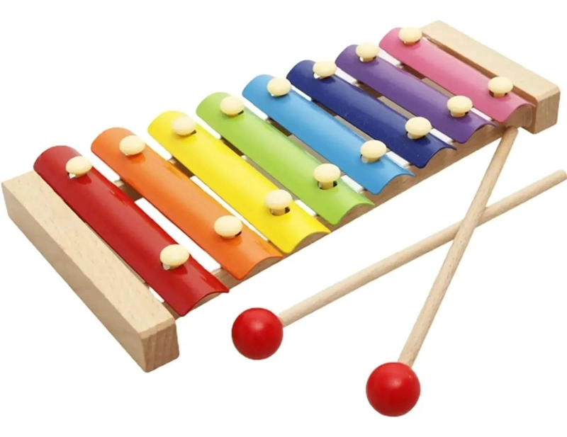 XILOFONO DE MADERA PARA NIÑOS CON 3 INSTRUMENTOS MUSICALES - 2