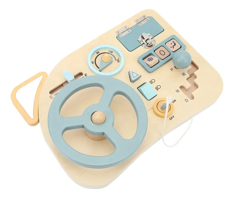 TABLERO DE CONDUCCION DE MADERA PARA JUEGO IMAGINATIVO - 1