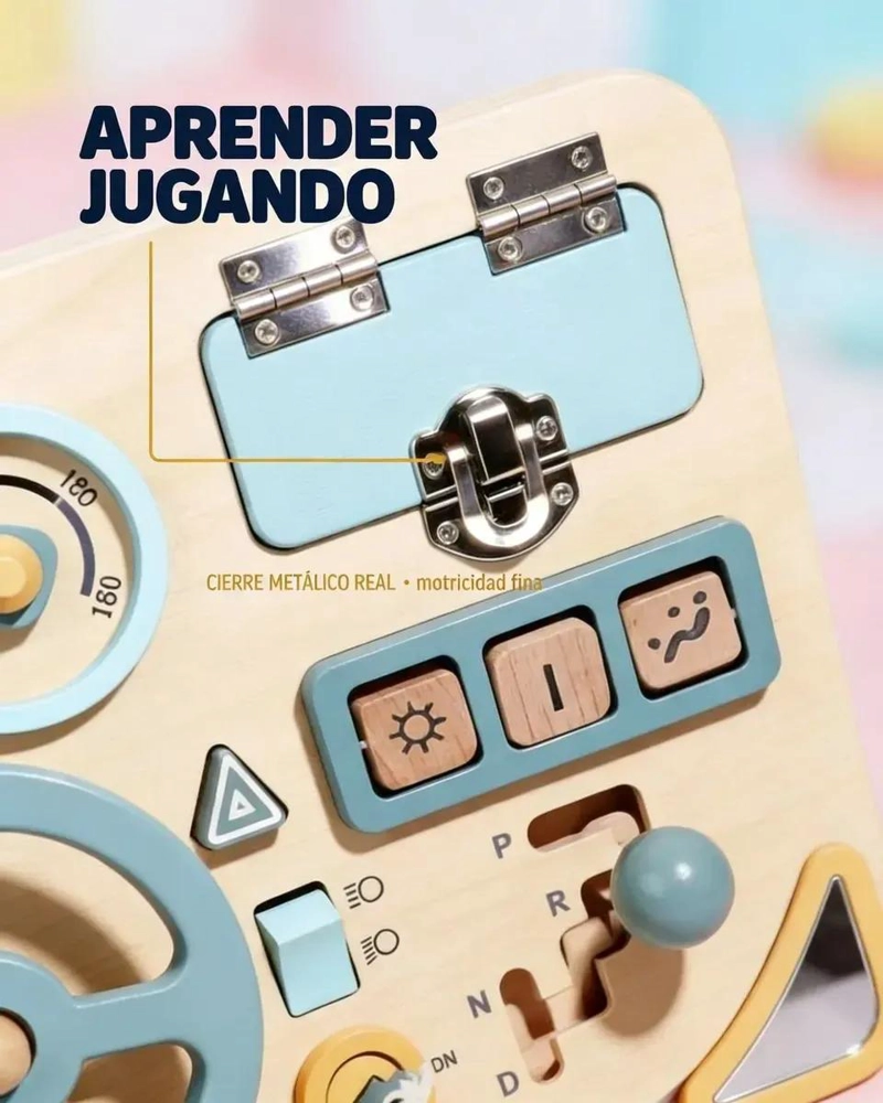 TABLERO DE CONDUCCION DE MADERA PARA JUEGO IMAGINATIVO - 3