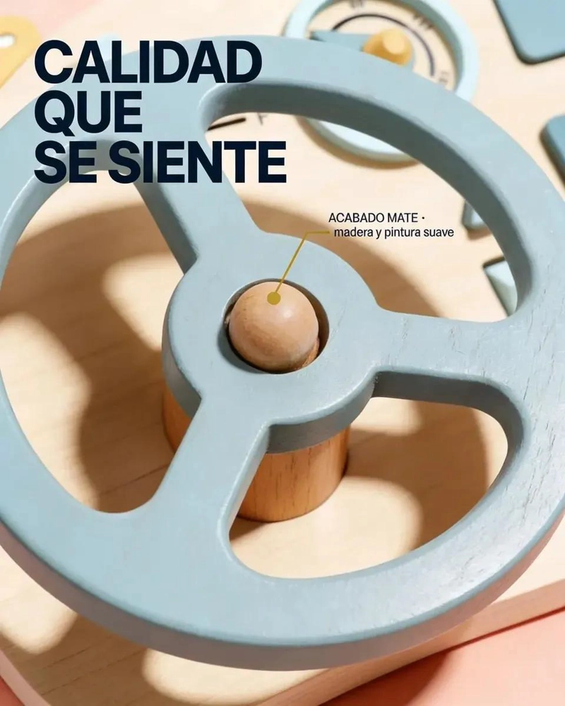 TABLERO DE CONDUCCION DE MADERA PARA JUEGO IMAGINATIVO - 5