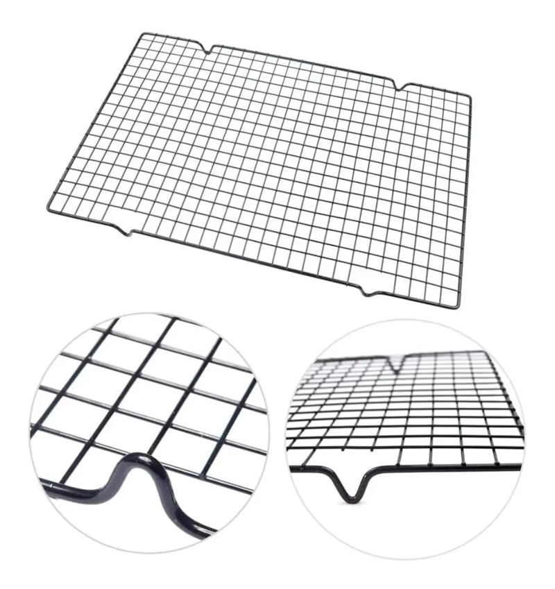 SET DE 2 REJILLAS CUADRADAS PARA ENFRIAR GALLETAS Y PIZZAS 28 CM - 6