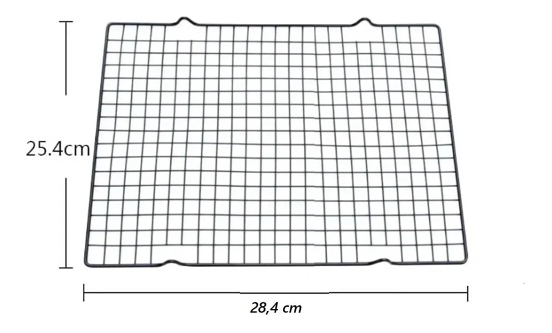 SET DE 2 REJILLAS CUADRADAS PARA ENFRIAR GALLETAS Y PIZZAS 28 CM - 9