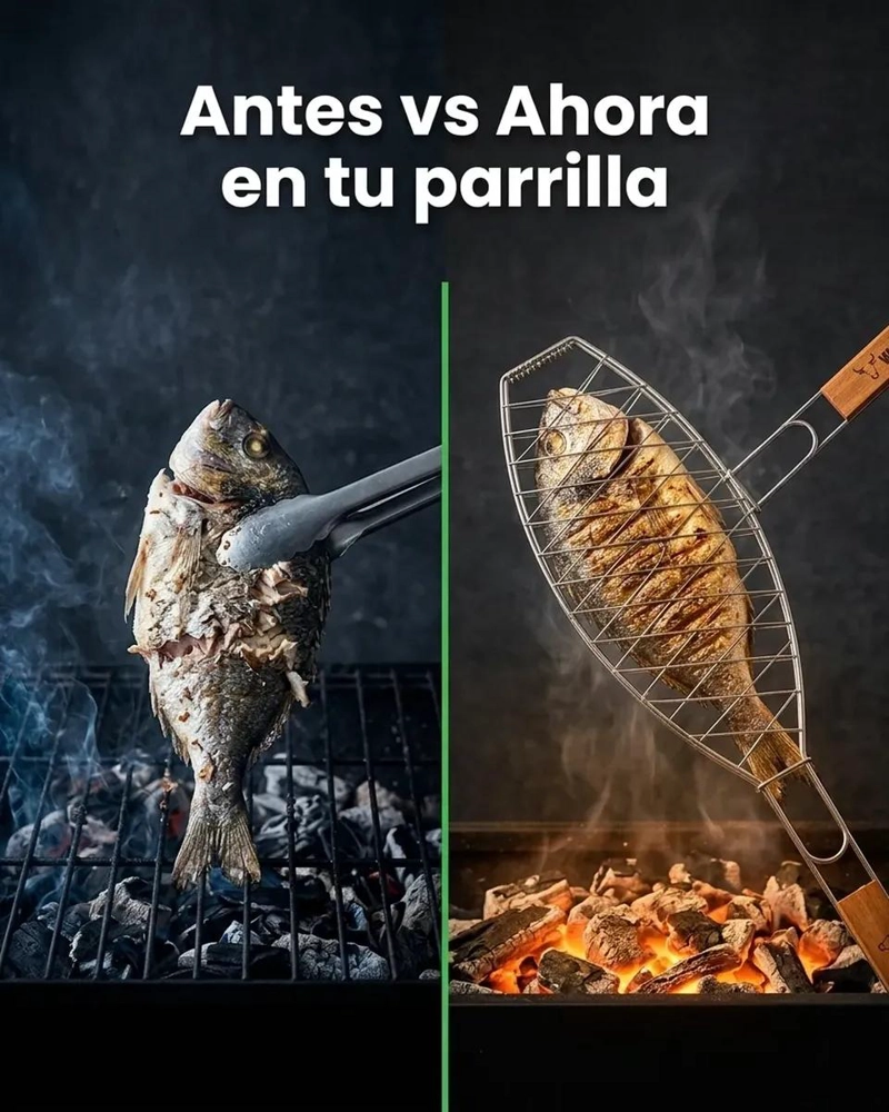 GRILL PARRILLA IDEAL PARA COCINAR PESCADO Y ASADOS EN CASA - 2