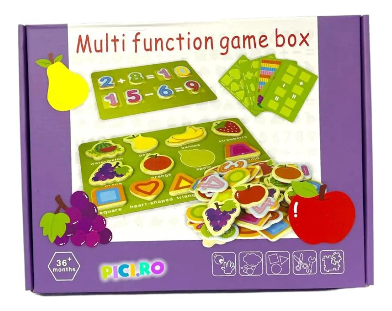 PUZZLE DIDACTICO DE MADERA CON FRUTAS Y NUMEROS - 2