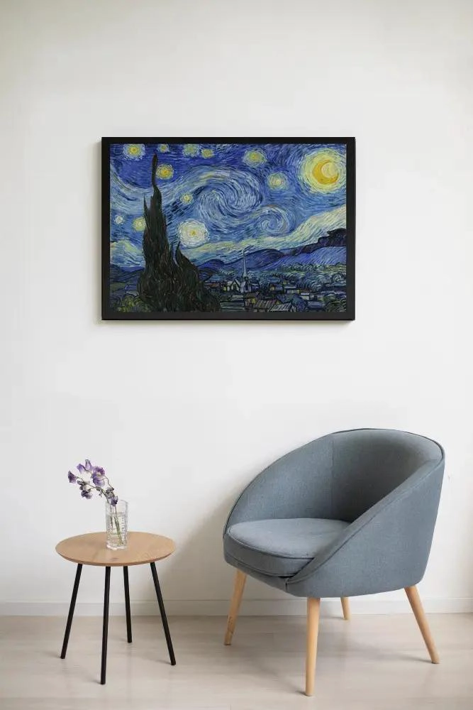 CUADRO DECORATIVO LA NOCHE ESTRELLADA 45 X 35 CM - 2