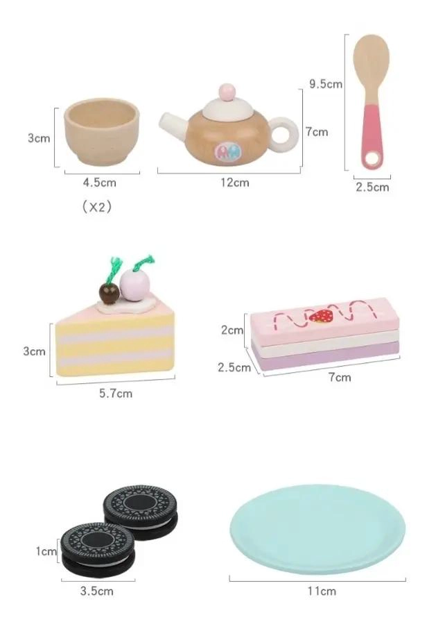 SET DE JUEGO DE TE  DE MADERA PARA NIÑAS - 3