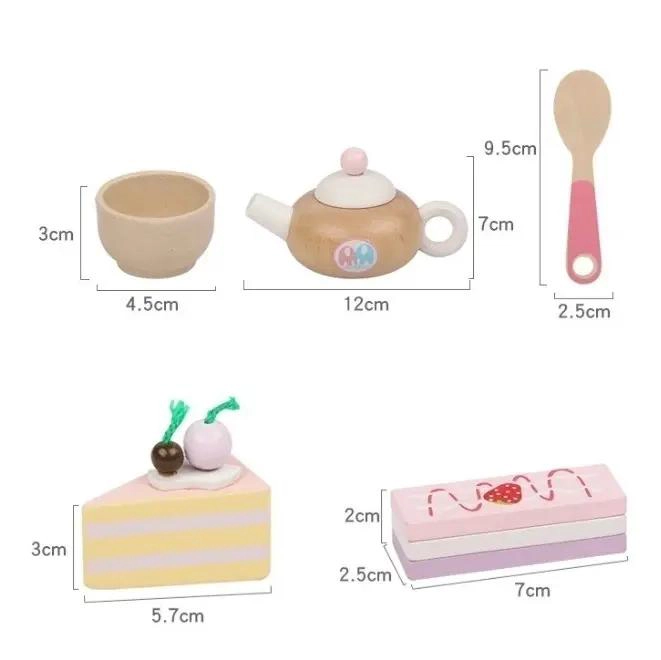 SET DE JUEGO DE TE  DE MADERA PARA NIÑAS - 8