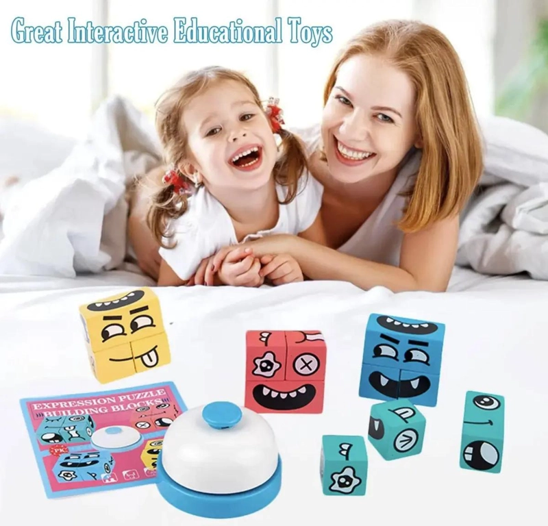 CUBO DE EMOCIONES PARA NIÑOS JUEGO EDUCATIVO DE MADERA - 3