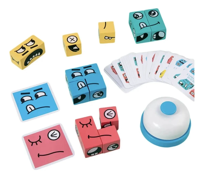 CUBO DE EMOCIONES PARA NIÑOS JUEGO EDUCATIVO DE MADERA - 4