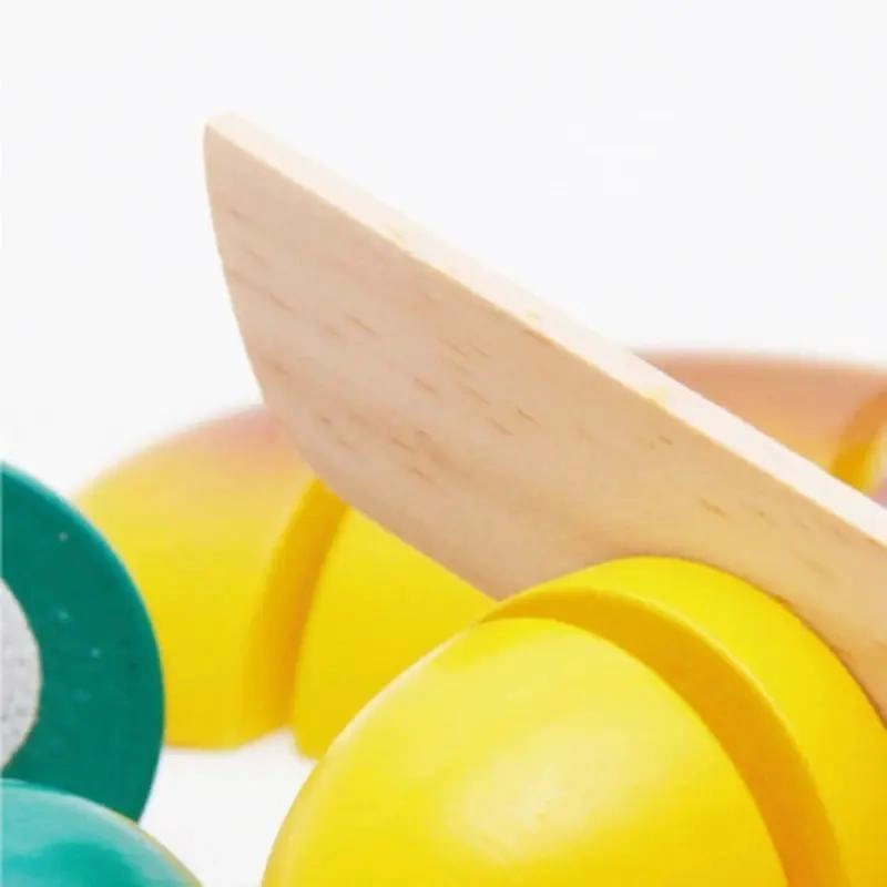 CORTA FRUTAS Y VERDURAS DE MADERA JUGUETE DIDACTICO 21 PIEZAS - 6