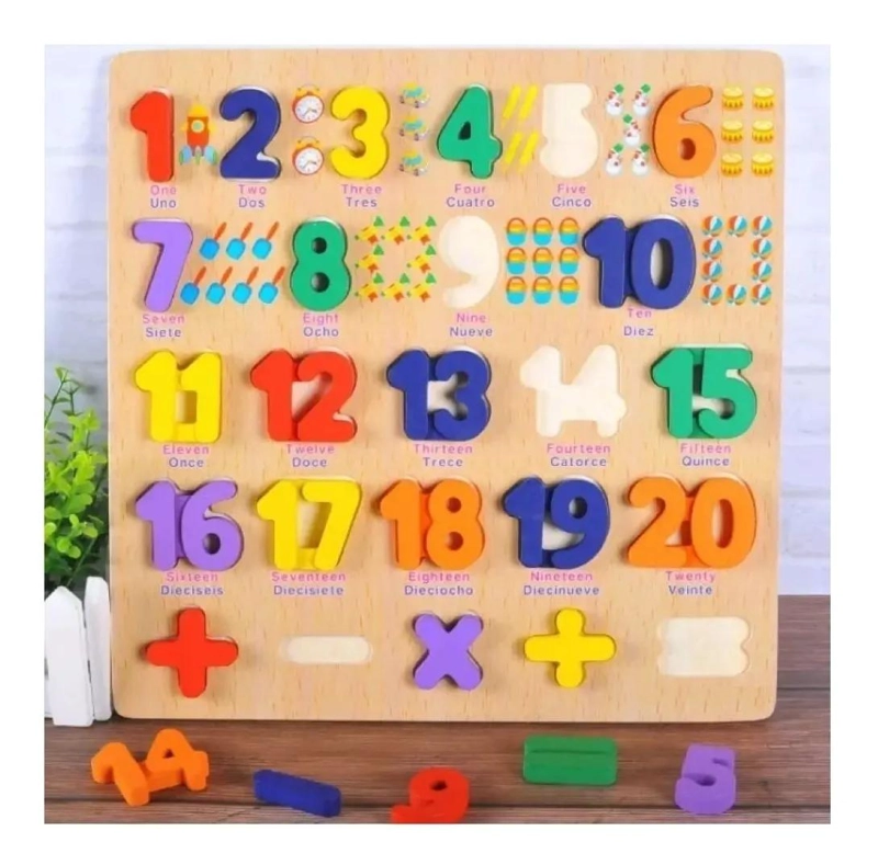 ROMPECABEZAS DE MADERA DIDACTICO PARA APRENDIZAJE INFANTIL - 3