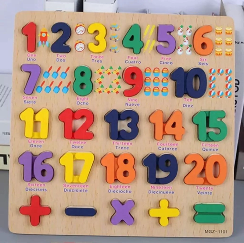 ROMPECABEZAS DE MADERA DIDACTICO PARA APRENDIZAJE INFANTIL - 5