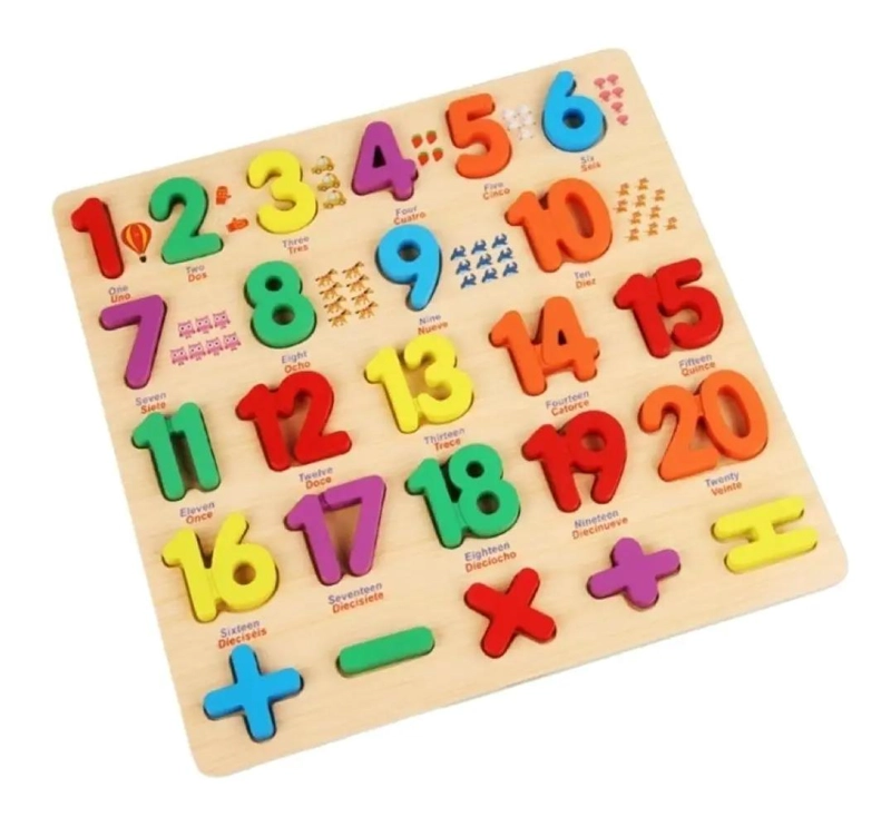 ROMPECABEZAS DE MADERA DIDACTICO PARA APRENDIZAJE INFANTIL - 6