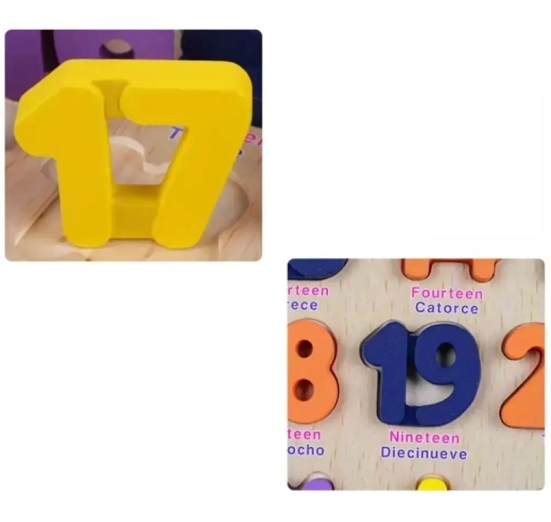 ROMPECABEZAS DE MADERA DIDACTICO PARA APRENDIZAJE INFANTIL - 7