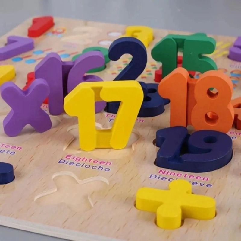 ROMPECABEZAS DE MADERA DIDACTICO PARA APRENDIZAJE INFANTIL - 8