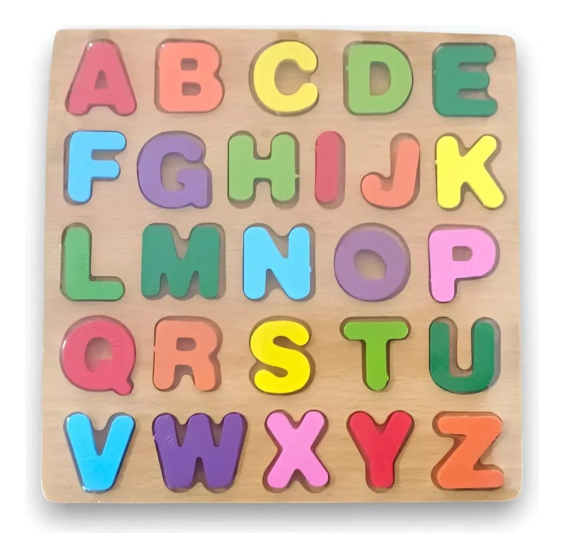 ROMPECABEZAS DIDACTICO DE LETRAS MAYUSCULAS DE MADERA - 1