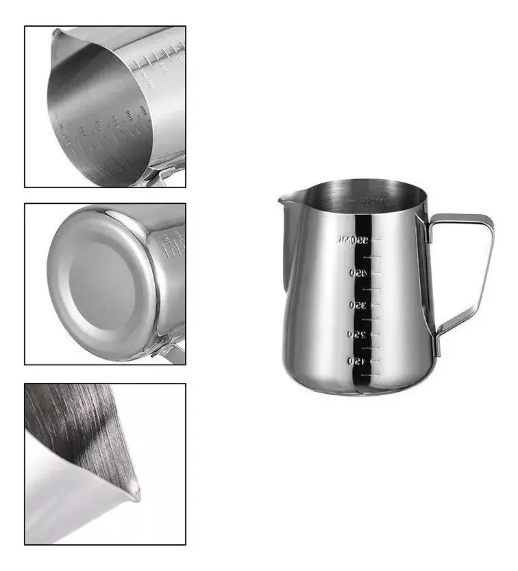 JARRA ESPUMADORA DE LECHE ACERO INOXIDABLE CON MEDIDOR 550ML - 6