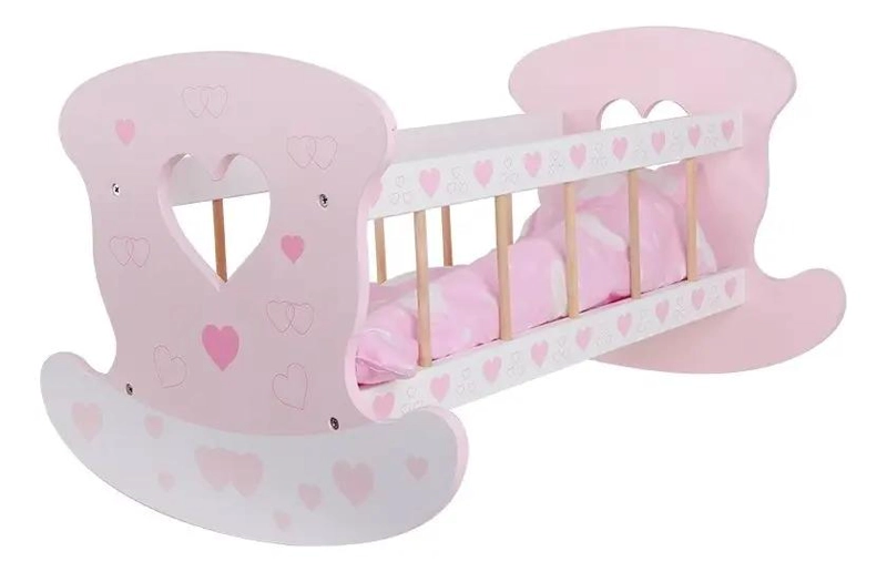 CUNA PARA MUÑECAS ROSA CON DISEÑO ENCANTADOR Y FUNCIONALIDAD - 1