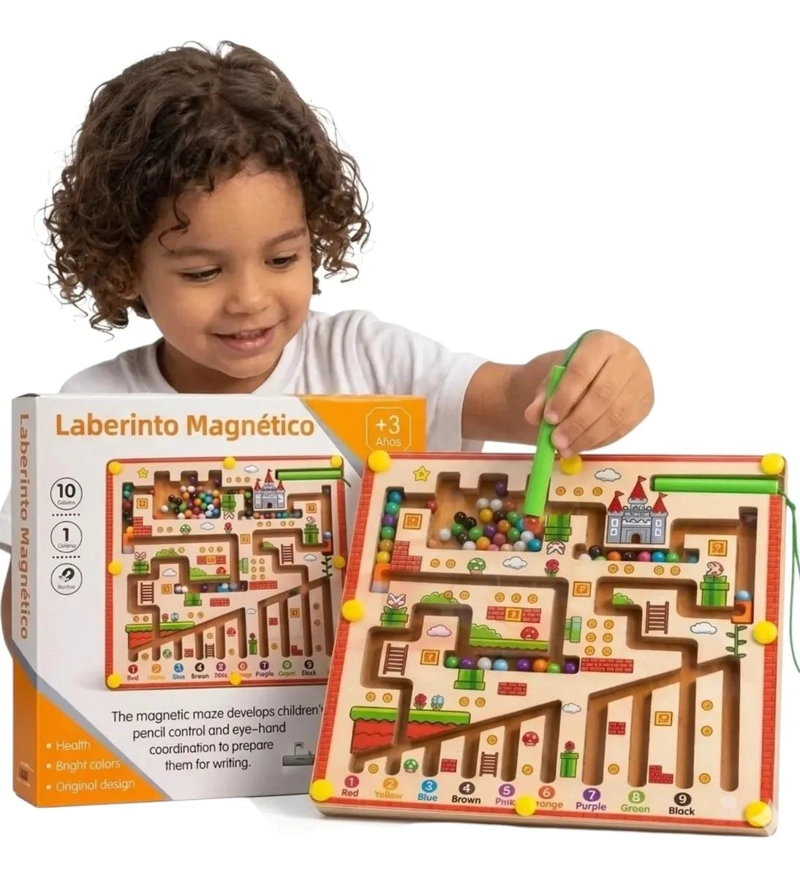 JUEGO EDUCATIVO DE LABERINTO MAGNE TICO PARA NIÑOS - 2