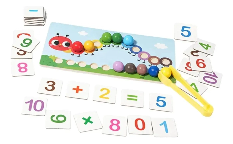 JUGUETE EDUCATIVO DE MADERA PARA APRENDER MATEMATICAS - 4